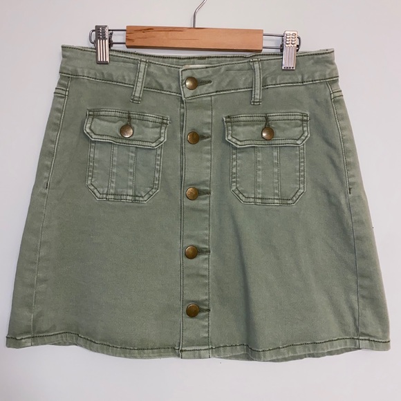Altar’d State Olive Green Skirt - Picture 1 of 2